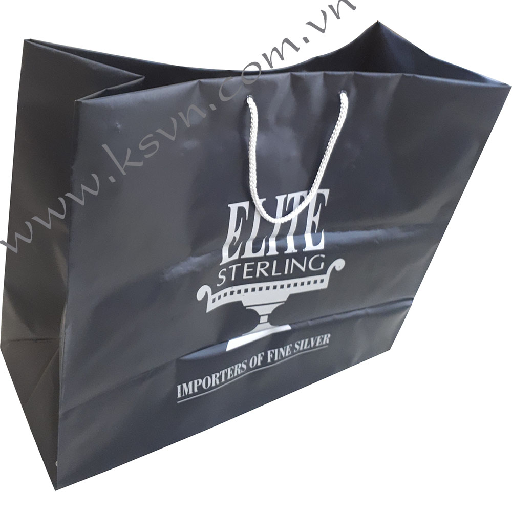 Rope handle plastic bag